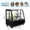 imageROVSUN 35 CuFt Commercial Display Refrigerator ETL NSF Certified Refrigerator Display Case Countertop Pastry Display Case wLED Aircooling Automatic Defrost Rear Sliding Door for Cafe Restaurant35 CuFtBlack
