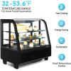imageROVSUN 35 CuFt Commercial Display Refrigerator ETL NSF Certified Refrigerator Display Case Countertop Pastry Display Case wLED Aircooling Automatic Defrost Rear Sliding Door for Cafe Restaurant35 CuFtBlack