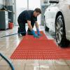 imageROVSUN 36x36 Inch Heavy Duty Interlocking Rubber Mat NonSlip Commercial Floor Mat with Drainage Holes AntiFatigue Design for Restaurant Kitchens Bars Garages Outdoor Showers PoolsRed