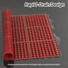 imageROVSUN 36x36 Inch Heavy Duty Interlocking Rubber Mat NonSlip Commercial Floor Mat with Drainage Holes AntiFatigue Design for Restaurant Kitchens Bars Garages Outdoor Showers PoolsRed