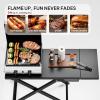 imageROVSUN 4 Burner Foldable Propane Griddle with Wheels Enameled Tray ampamp Lid 40000 BTU Portable Rolling Flat Top Gas Grill with Electronic Ignition ampamp Regulator for Outdoor Cooking Camping BBQ Tailgating2 Burner