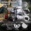 imageROVSUN 4 Burner Portable Propane Griddle with Nonstick Enameled Tray 40000 BTU Rolling Flat Top Gas Grill with Electronic Ignition Side Shelves ampamp Regulator for Outdoor Cooking Camping BBQ Tailgating2 Burner  Freestanding