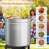 imageROVSUN 44QT Stainless Steel Seafood Boil Pot with Strainer Basket Lid ampamp Hook Versatile Stock Pot for Crab Lobster Shrimp Boiling HeavyDuty Turkey Fryer for Outdoor Cooking ampamp Gatherings50QT
