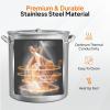 imageROVSUN 44QT Stainless Steel Seafood Boil Pot with Strainer Basket Lid ampamp Hook Versatile Stock Pot for Crab Lobster Shrimp Boiling HeavyDuty Turkey Fryer for Outdoor Cooking ampamp Gatherings82QT