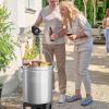 imageROVSUN 44QT Stainless Steel Seafood Boil Pot with Strainer Basket Lid ampamp Hook Versatile Stock Pot for Crab Lobster Shrimp Boiling HeavyDuty Turkey Fryer for Outdoor Cooking ampamp Gatherings62QT