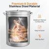 imageROVSUN 44QT Stainless Steel Seafood Boil Pot with Strainer Basket Lid ampamp Hook Versatile Stock Pot for Crab Lobster Shrimp Boiling HeavyDuty Turkey Fryer for Outdoor Cooking ampamp Gatherings44QT