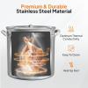 imageROVSUN 44QT Stainless Steel Seafood Boil Pot with Strainer Basket Lid ampamp Hook Versatile Stock Pot for Crab Lobster Shrimp Boiling HeavyDuty Turkey Fryer for Outdoor Cooking ampamp Gatherings50QT