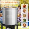 imageROVSUN 44QT Stainless Steel Seafood Boil Pot with Strainer Basket Lid ampamp Hook Versatile Stock Pot for Crab Lobster Shrimp Boiling HeavyDuty Turkey Fryer for Outdoor Cooking ampamp Gatherings36QT