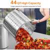 imageROVSUN 44QT Stainless Steel Seafood Boil Pot with Strainer Basket Lid ampamp Hook Versatile Stock Pot for Crab Lobster Shrimp Boiling HeavyDuty Turkey Fryer for Outdoor Cooking ampamp Gatherings44QT