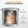 imageROVSUN 44QT Stainless Steel Seafood Boil Pot with Strainer Basket Lid ampamp Hook Versatile Stock Pot for Crab Lobster Shrimp Boiling HeavyDuty Turkey Fryer for Outdoor Cooking ampamp Gatherings102QT