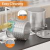 imageROVSUN 44QT Stainless Steel Seafood Boil Pot with Strainer Basket Lid ampamp Hook Versatile Stock Pot for Crab Lobster Shrimp Boiling HeavyDuty Turkey Fryer for Outdoor Cooking ampamp Gatherings50QT