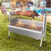 imageROVSUN 46quot Rotisserie Grill Kit Pig Lamb Spit Roaster Stand Electric Rotisserie Grill 176 Lbs Capacity wWind Baffle Lockable Wheels Adjustable Height BBQ Spit Rod for Outdoor Party Camping46
