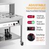 imageROVSUN 48QT 1500W Electric Commercial Food Warmer 6Pan Steam Table 8QTPan Stainless Steel Bain Marie Countertop wAcrylic Shield Temperature Control ampamp Lid for Buffet Restaurant 110V96QTFreestanding