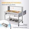 imageROVSUN 48QT 1500W Electric Commercial Food Warmer 6Pan Steam Table 8QTPan Stainless Steel Bain Marie Countertop wAcrylic Shield Temperature Control ampamp Lid for Buffet Restaurant 110V72QTFreestanding