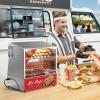 imageROVSUN 49QT46L Hot Dog Steamer 2Tier Hut Steamer Hot Dog Steamer Bun Warmer Cooker 270 Hot Dogs ampamp 58 Buns Capacity with Drawer Removable Shelves Food Clip for Party Event Concession Stand32QT