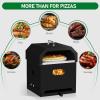 imageROVSUN 4in1 12 Pizza Oven Included Pizza Stone Pizza Peel 2Layer Detachable Outside Oven Portable Cooking Rack for Camping Baking and Barbecue
