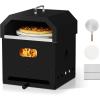 imageROVSUN 4in1 12 Pizza Oven Included Pizza Stone Pizza Peel 2Layer Detachable Outside Oven Portable Cooking Rack for Camping Baking and Barbecue