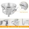 imageROVSUN 5 Qt 4 Pack Chafing Dishes for Buffet NSF Stainless Steel Round Chafers for Catering Buffet Servers and Warmers Set with Glass Lid ampamp Lid Holder Stackable Design for Wedding Party Event8 Packs