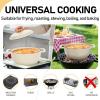 imageROVSUN 5 Quart Enameled Cast Iron Dutch Oven with Lid Dual Handles Oven Safe up to 500F or on Stovetop Compatible for Braising Stews Roasting Bread BakingBlueCream White
