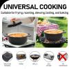imageROVSUN 5 Quart Enameled Cast Iron Dutch Oven with Lid Dual Handles Oven Safe up to 500F or on Stovetop Compatible for Braising Stews Roasting Bread BakingBlueBlack