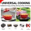 imageROVSUN 5 Quart Enameled Cast Iron Dutch Oven with Lid Dual Handles Oven Safe up to 500F or on Stovetop Compatible for Braising Stews Roasting Bread BakingBlueRed