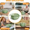 imageROVSUN 5 Quart Enameled Cast Iron Dutch Oven with Lid Dual Handles Oven Safe up to 500F or on Stovetop Compatible for Braising Stews Roasting Bread BakingBlueSage Green