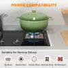 imageROVSUN 5 Quart Enameled Cast Iron Dutch Oven with Lid Dual Handles Oven Safe up to 500F or on Stovetop Compatible for Braising Stews Roasting Bread BakingBlueSage Green