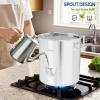 imageROVSUN 52QT Stainless Steel Tamale Steamer Pot Steam Pots for Cooking with Water Fill Spout Steamer with Divider and Rack Ideal for Seafood Crab Vegetables lobster20QT