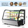 imageROVSUN 57 CuFt Refrigerated Display Case Commercial Countertop Refrigerator ETL NSF Certified Display Refrigerator wLED Automatic Defrosting Aircooling Rear Sliding Door for Cafe Restaurant