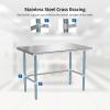 imageROVSUN 60quot x 24quot Stainless Steel Open Base Table NSF Commercial Metal Table Heavy Duty Prep ampamp Work Table with Galvanized Legs for Home Kitchen RestaurantHotel Garage Laundry Utility48 x 30