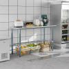 imageROVSUN 60quot x 24quot Stainless Steel Open Base Table NSF Commercial Metal Table Heavy Duty Prep ampamp Work Table with Galvanized Legs for Home Kitchen RestaurantHotel Garage Laundry Utility48 x 30