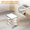 imageROVSUN 72 x 24 Stainless Steel Table for Prep ampamp WorkCommercial Worktables ampamp WorkstationsHeavy Dut Metal Table with Adjustable UnderShelf ampamp Backsplash for Kitchen RestaurantHomeHotel30x 24