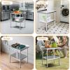 imageROVSUN 72 x 24 Stainless Steel Table for Prep ampamp WorkCommercial Worktables ampamp WorkstationsHeavy Dut Metal Table with Adjustable UnderShelf ampamp Backsplash for Kitchen RestaurantHomeHotel30x 24