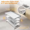 imageROVSUN 72 x 24 Stainless Steel Table for Prep ampamp WorkCommercial Worktables ampamp WorkstationsHeavy Dut Metal Table with Adjustable UnderShelf ampamp Backsplash for Kitchen RestaurantHomeHotel60x 24