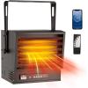 imageROVSUN 7500W Electric Garage Heater with Remote ampamp APP Control Digital FanForced Ceiling Mount Heater with Thermostat 12H Timer ampamp Overheat Protection 240V Hardwired for Workshop FactoryBlack
