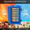 imageROVSUN 82QT109 QT Insulated Food Pan Carrier Hot Box Food Warmer wWheels Double Buckles and Handles Stackable Hot Boxes for Catering Restaurant Canteen Family PartyBlue