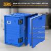 imageROVSUN 82QT109 QT Insulated Food Pan Carrier Hot Box Food Warmer wWheels Double Buckles and Handles Stackable Hot Boxes for Catering Restaurant Canteen Family PartyBlue