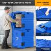 imageROVSUN 82QT109 QT Insulated Food Pan Carrier Hot Box Food Warmer wWheels Double Buckles and Handles Stackable Hot Boxes for Catering Restaurant Canteen Family PartyBlue