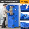 imageROVSUN 82QT109 QT Insulated Food Pan Carrier Hot Box Food Warmer wWheels Double Buckles and Handles Stackable Hot Boxes for Catering Restaurant Canteen Family PartyBlue