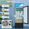 imageROVSUN 85 CuFt Commercial Beverage Refrigerator ETL NSF Merchandiser Refrigerator Display Refrigerator Beverage Cooler Glass Door Fridge wAdjustable Shelves LED Light for Bar Restaurant Cafe10 CuFt
