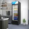imageROVSUN 85 CuFt Commercial Beverage Refrigerator ETL NSF Merchandiser Refrigerator Display Refrigerator Beverage Cooler Glass Door Fridge wAdjustable Shelves LED Light for Bar Restaurant Cafe85 CuFt