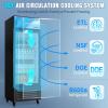 imageROVSUN 85 CuFt Commercial Beverage Refrigerator ETL NSF Merchandiser Refrigerator Display Refrigerator Beverage Cooler Glass Door Fridge wAdjustable Shelves LED Light for Bar Restaurant Cafe10 CuFt