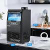 imageROVSUN 90LBS24H Countertop Ice Maker with 2 Water Inlets ampamp Appointment Function Freestanding Ice Machine with 11lbs Storage Bin Ice Scoop Drain Pipe ampamp Water Filter BlackBlack