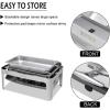 imageROVSUN Chafing Dish Buffet Set 9 Quart Roll Top Stainless Steel Chafer NSF Rectangular Set with Food Pan Water Pan and Fuel Holders for Wedding Parties Banquet Catering Events1 Pack