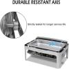 imageROVSUN Chafing Dish Buffet Set 9 Quart Roll Top Stainless Steel Chafer NSF Rectangular Set with Food Pan Water Pan and Fuel Holders for Wedding Parties Banquet Catering Events1 Pack