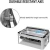 imageROVSUN Chafing Dish Buffet Set 9 Quart Roll Top Stainless Steel Chafer NSF Rectangular Set with Food Pan Water Pan and Fuel Holders for Wedding Parties Banquet Catering Events3 Packs