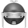 imageROVSUN Chafing Dish Buffet Set6 Quart Roll Top Stainless Steel Chafer NSF Round Set with Food Pan Water Pan and Fuel Holders for Wedding Parties Banquet Catering Events6 QT1 Pack