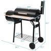 imageROVSUN Charcoal Grill Large Cooking Area of 433 SqIn Offset Smoker Side Table Great BBQ Grill for IndoorOutdoor Picnic Black