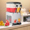 imageROVSUN Commercial Beverage Dispenser 78 Gal30L Commercial Juice Dispenser Cold Drink Dispenser 10L X 3 Tanks Stainless Steel with Thermostat Controller for Home Restaurant Bar Party 110V60HZ52Gal