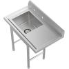 imageROVSUN Commercial Double Bowl Kitchen Sink 304 Stainless Steel Free Standing Utility Sink for Kitchen Laundry Room Garage Restaurant 35821340single bowlworktop